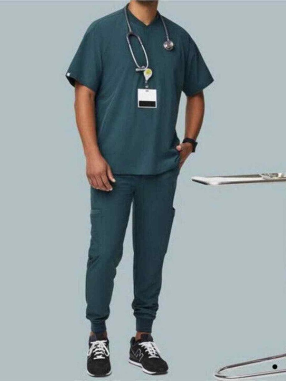 FIGS Hidmo Fionlite Cargo Jogger Scrub Pants Size M Caribbean Blue